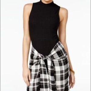 Material Girl 🖤Black Plaid Tank Dress🖤